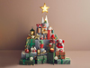 Santa Polyresin Kar Küresi Kırmızı