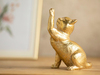 Scamp Cat Polyresin Biblo Kahverengi