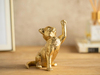 Scamp Cat Polyresin Biblo Kahverengi