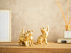 Scamp Cat Polyresin Biblo Kahverengi