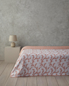 Scroll Flowers Tek Kişilik Çok Amaçlı Örtü Turuncu