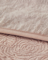 Shabby Rose Emboss Çift Kişilik Battaniye Pudra