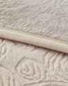 Shabby Rose Emboss Çift Kişilik Battaniye Krem