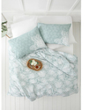 Shabby Rose Krep King Size Nevresim Takımı Seledon