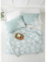 Shabby Rose Krep Tek Kişilik Nevresim Takımı Seledon