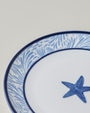 Shellwave Porselen 4'lü Pasta Seti 19 cm Lacivert-Beyaz