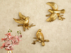 Shiny Bird Polyresin Duvar Aksesuarı Gold