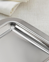 Shiny Metal Baton Tepsi 32x13 cm Silver
