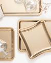 Shiny Metal Sunum Tepsisi Gold