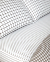 Simple Checks Kolay Ütülenir Çift Kişilik Nevresim Takımı 200x220 cm Kahverengi