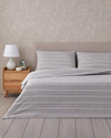 Sleek Lines Kolay Ütülenir Çift Kişilik Nevresim Takımı 200x220 cm Gri
