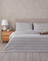 Sleek Lines Kolay Ütülenir Çift Kişilik Nevresim Takımı 200x220 cm Gri