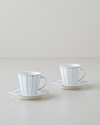 Soft Cloud Stoneware 4 Parça 2 Kişilik Kahve Fincan Takımı 70 ml Açık Mavi