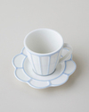 Soft Cloud Stoneware 4 Parça 2 Kişilik Kahve Fincan Takımı 70 ml Açık Mavi