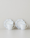 Soft Cloud Stoneware 4 Parça 2 Kişilik Kahve Fincan Takımı 70 ml Açık Mavi