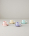 Softy New Bone China 8 Parça 4 Kişilik Kahve Fincan Takımı 100 ml Renkli