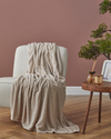 Solene Jakarlı Supersoft Tv Battaniye 120x160 cm Bej