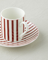 Solvia New Bone China 4 Parça 2 Kişilik Kahve Fincan Takımı 80 ml Bordo
