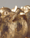 Sparrow Bird Polyresin Biblo Gold
