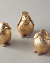 Sparrow Bird Polyresin Biblo Gold