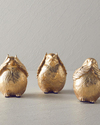 Sparrow Bird Polyresin Biblo Gold