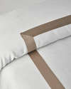 Splendent Çerçeveli Lyocell Çift Kişilik Nevresim Takımı 200x220 cm Beyaz - Bej