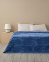 Spread Pamuklu Tek Kişilik Battaniye 150x200 cm Mavi
