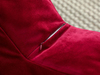 Star Kadife Puf 60x60 cm Bordo