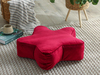 Star Kadife Puf 60x60 cm Bordo