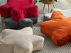 Star Kadife Puf 60x60 cm Bordo