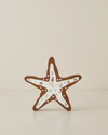 Star Mdf Dekoratif 17x17 cm Beyaz-Kahverengi