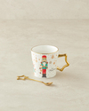 Stary Soldier New Bone China Kaşıklı Kupa 360 ml Kırmızı - Yeşil