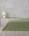 Strada Grid Tek Kişilik Çok Amaçlı Örtü 160x220 cm Yeşil