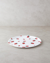 Strawberries Plastik Tepsi 36 cm Beyaz - Kırmızı