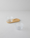 Stria Cam-Bambu 3 Parça Sunumluk 11x6,5 cm Şeffaf