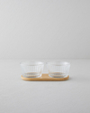 Stria Cam-Bambu 3 Parça Sunumluk 11x6,5 cm Şeffaf