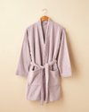 Stripe %100 Pamuk Bornoz L-XL Lila