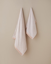 Stripe Edge Pamuk Banyo Havlusu 70x140 cm Pudra
