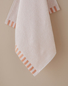 Stripe Edge Pamuk Yüz Havlusu 50x80 cm Pudra