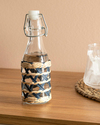 Stripe Wicker Cam Hasırlı Şişe 250 ml Lacivert