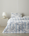 Striped Jouy Pamuk Çift Kişilik Nevresim Takımı 200x220 cm Mavi