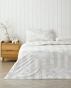 Striped Jouy Pamuk Çift Kişilik Nevresim Takımı 200x220 cm Krem - Kahve
