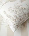 Striped Jouy Pamuk Çift Kişilik Nevresim Takımı 200x220 cm Krem - Kahve