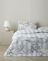 Striped Jouy Pamuk Tek Kişilik Nevresim Takımı 160x220 cm Mavi