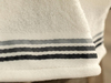 Striped Pamuklu El Havlusu Beyaz-Antrasit