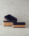 Stripy Bambu Sepet Naturel