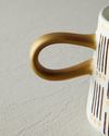 Stripy Stoneware Kupa 350 ml Siyah