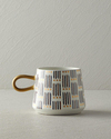 Stripy Stoneware Kupa 350 ml Siyah
