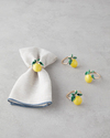 Summer Lemon Metal 4'lü Peçete Halkası 4 cm Gold