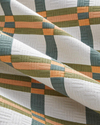 Summer Plaid Baskılı Pamuklu Çift Kişilik Pike 200x220 cm Yeşil